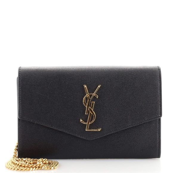 Saint Laurent Handbags - Saint Laurent Uptown Chain Wallet Leather Black